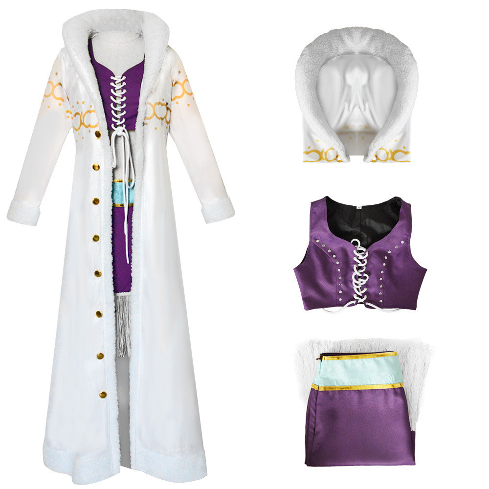 One Piece Robin cos ชุดเสื้อขนสัตว์ one piece Nico Robin ชุดคอสเพลย์ฮาโลวีน