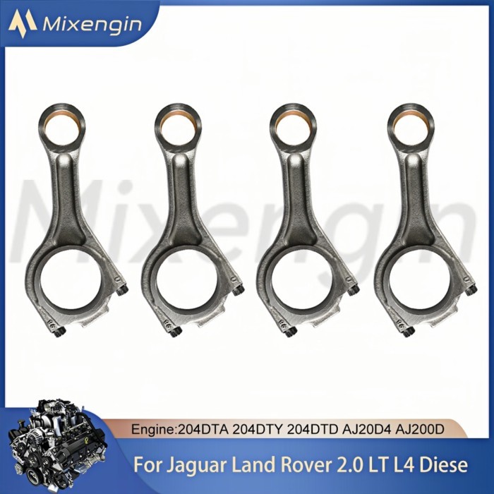 4pcs Engine Partsn Connecting rod For 2.0L L4 Diesel 204DTD 204DTA 4x4 Fit Land Rover Discovery Spo