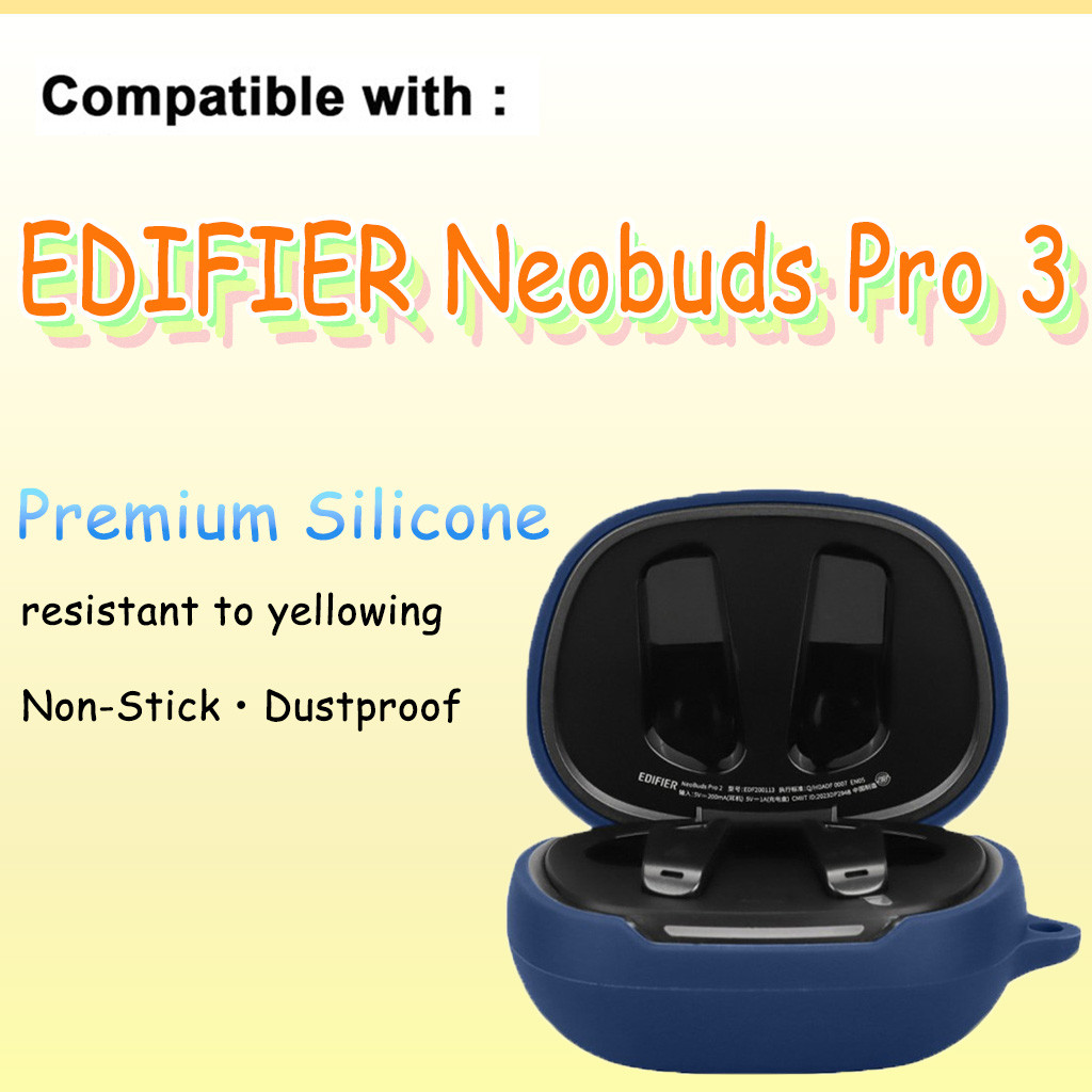 สําหรับ EDIFIER Neobuds Pro 3 เคสซิลิโคนกันกระแทกพร้อมพวงกุญแจ