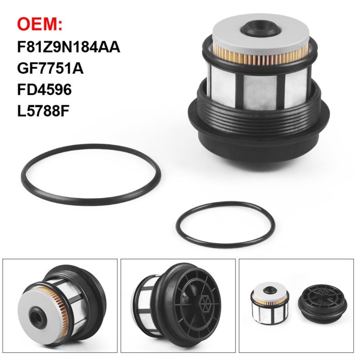Premium Fuel Filter Kit F81Z9N184AA FD4596 for Ford F250 F350 Super Duty Pickup Van 7.3L V8 Turbo D