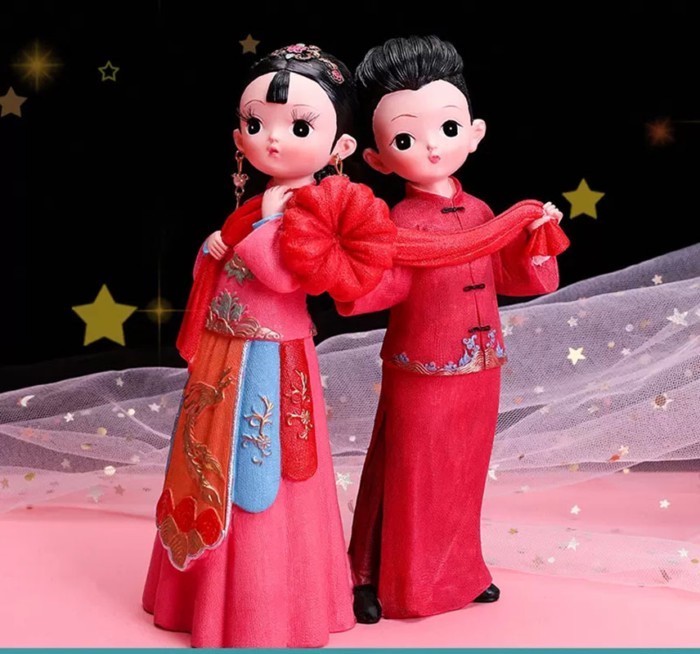 Chinese Creative Wedding Groom and Bride Decoration, Wedding Room Decoration, Valentine's Day Gifts