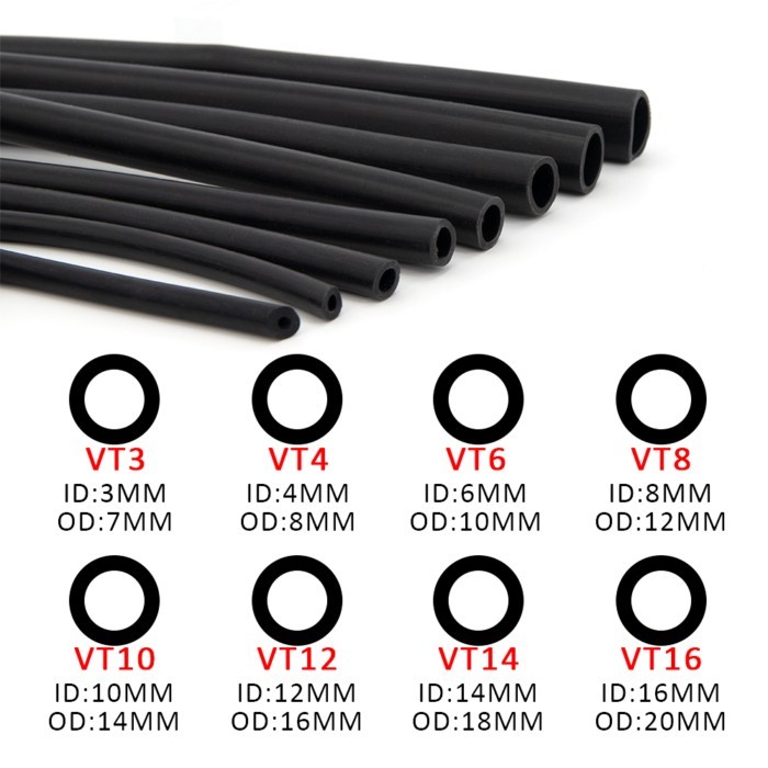 4m Universal 3/4/6/8/10mm Auto Motorcycle Vacuum Silicone Hose Racing Line Pipe Tube Gas Oil Hose F