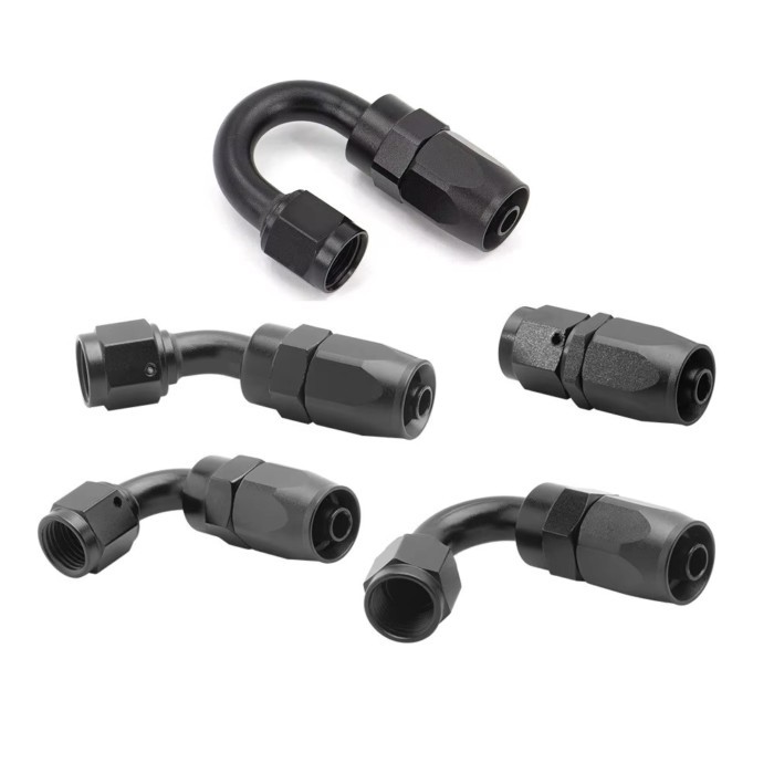 AN6/AN8/AN10 Straight 0°/45°/90°/120°/180° Degree Aluminum Swivel Hose End Fitting Adapter Oil Fuel