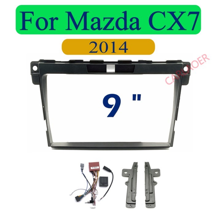 carlaoer Car Multimedia panel Frame For Mazda CX7 CX-7 2007 - 2012 for 9 inch Android Stereo Panel