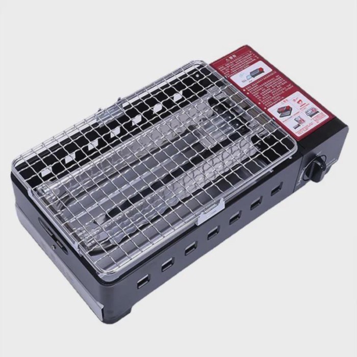 Portable Gas Grill Camping Barbecue Stove Outdoor Grill Household BBQ Barbecue Skewers