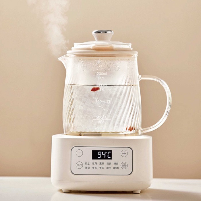 1.2L Smart Electric Kettle Automatic Glass Office Health Kettle Tea Maker Multifunctional Electric