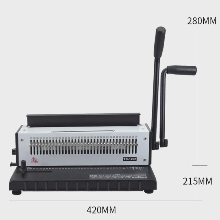 TD-1231 Binding Machine Book Machine Perfect Binding Machine Metal Construction Sharp Cutting Die a