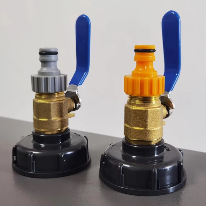 Universal Connector Nipple IBC S60*6 Water Tank Adapter  Cover 3Pcs Kit Garden Irrigation Bucket Ou