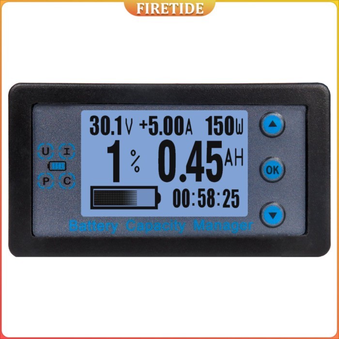 DC 8-120V 100/200/300/500A Battery Tester with Shunt Energy Meter Multi-functional Coulombometer Am