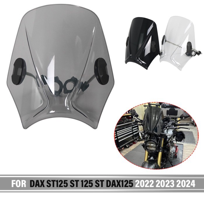 For DAX ST125 ST 125 ST DAX125 2022 2023 2024 2025 Motorcycle Windshield Windscreen Round Headlight