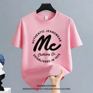 1326 เสื้อยืด สีดําแขนสั้น เสื้อยืดผู้ชาย สตรีทแฟชั่น NEW YEAR ลายการ์ตูน Christmas ผู้ชาย OVERSIZE COOL สีขาว-ดำ คอกลม