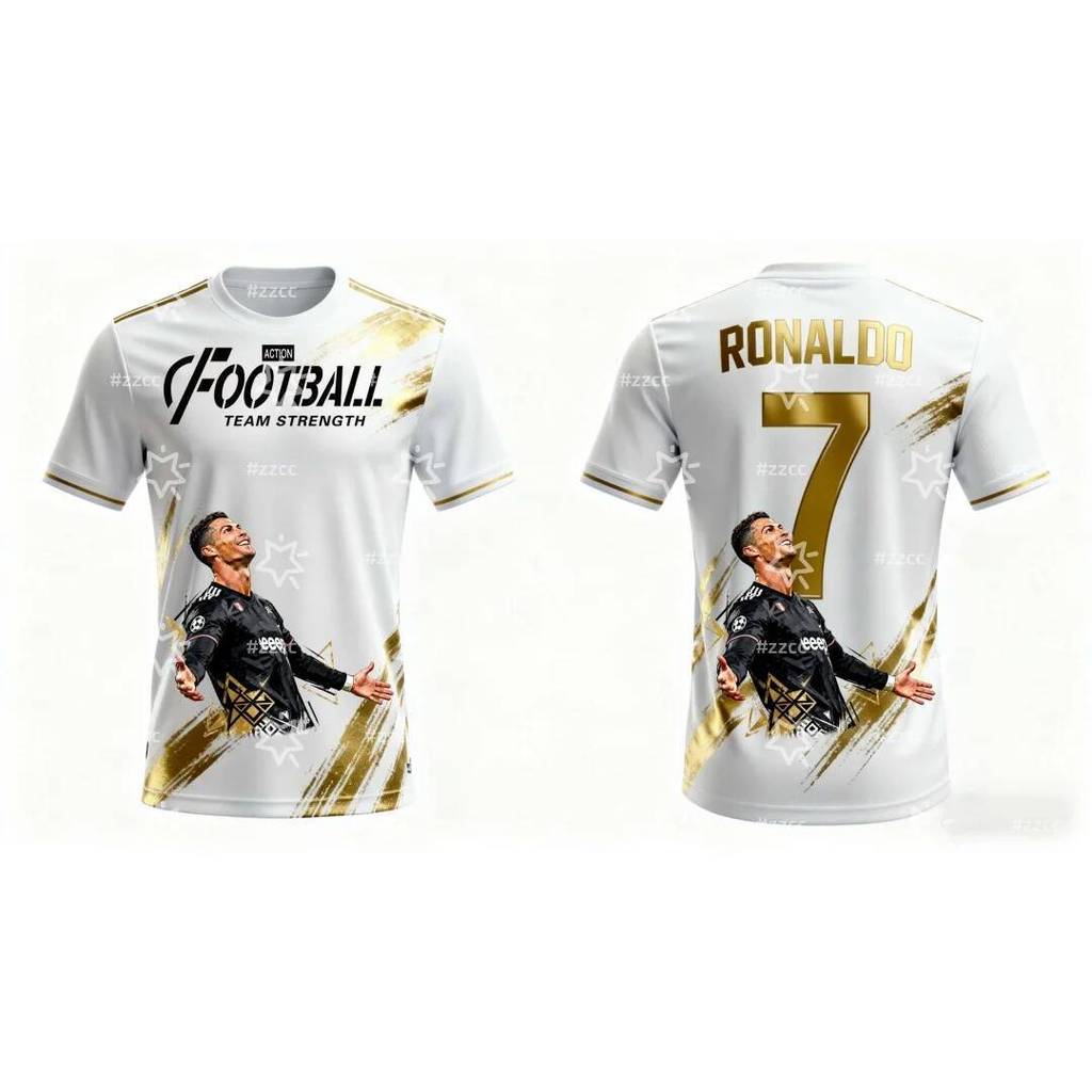 เสื้อฝึกซ้อมฟุตบอล No. 7 ของRONALDO เด็ก แห้งไว