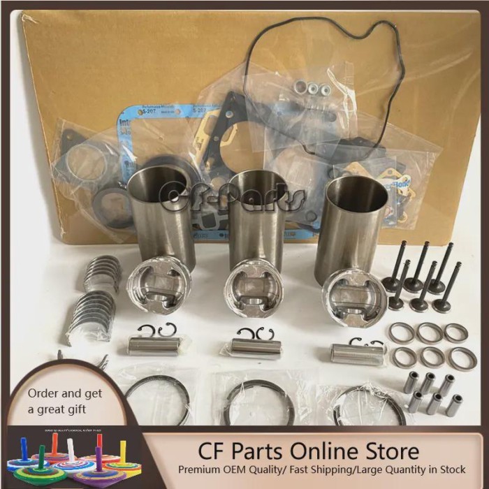 3T75 3T75HA T75HL Overhaul Rebuild Kit W/ Gasket For Yanmar YM220 YM226 Tractor