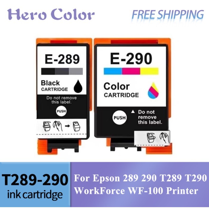 T289 T290 Compatible Inkjet Ink Cartridge For Epson 289 290 T289 T290 WorkForce WF-100 Printer