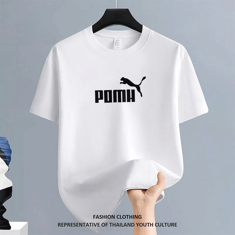 TF32 OVERSIZE CASUAL เสื้อยืดผู้ชาย สีขาว-ดำ คอกลม NEW YEAR สีดําแขนสั้น สตรีทแฟชั่น FASHION เสื้อยืด COOL ลายการ์ตูน