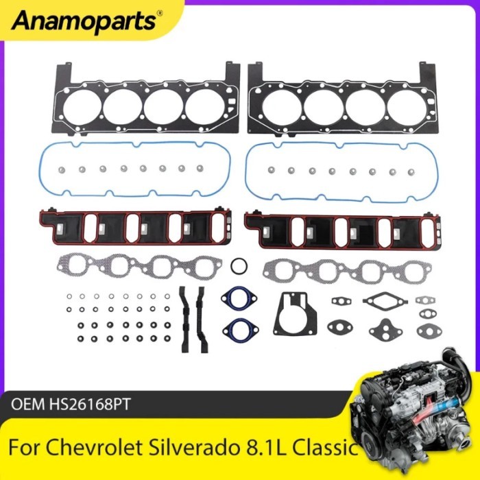 Engine Parts Cylinder Head Set Fit 8.1L V8 OHV GAS For Chevrolet Silverado 2500 Classic Avalanche K