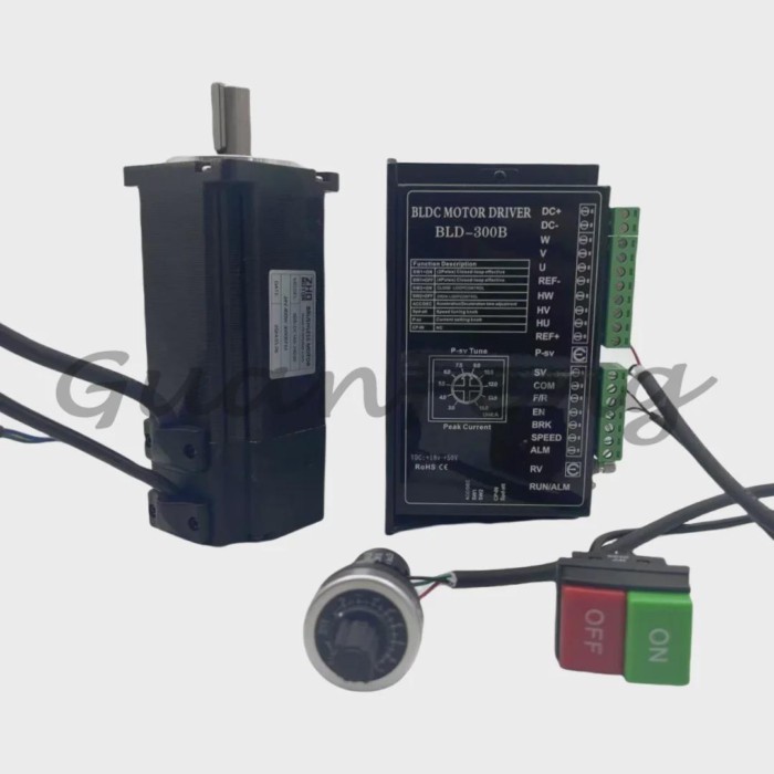 NEMA 24 Brushless DC motor 60 BLDC motor 200w 300w 400W with driver BLD-300B potentiometer and forw