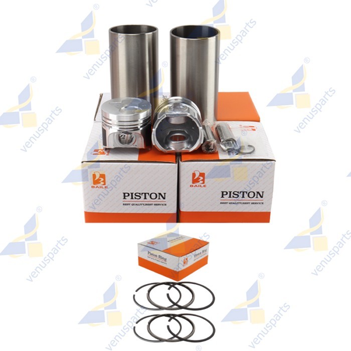 Z402 Piston + Piston Rings Kit Set STD 2 Set 64mm For Kubota 15281-21110 64*2HK+1.5+3mm Overhaul Re