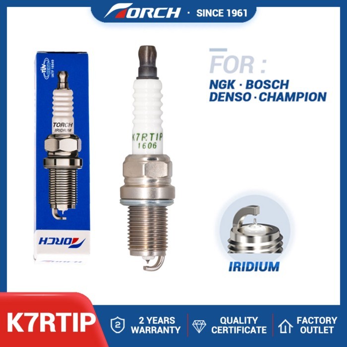 1PCS Iridium Platinum Spark Plugs Torch K7RTIP Replace for IFR7X7G BKR7E PFR7B PFR7G BKR7EQUP PFR7Q