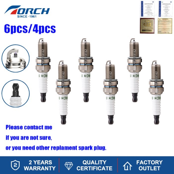 4/6PCS Original Normal TORCH Spark Plug DK7RTC Replace for Candle 3932 DCPR7E Denso XU22TT XU22EPR