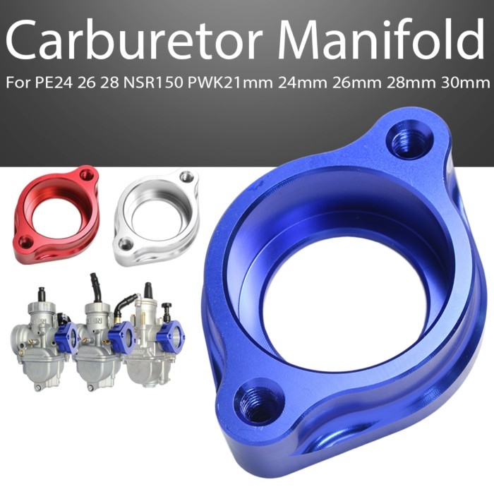 Universal Carburetor Intake Manifold Adapter For PE24 PE26 PE28 PWK21-30mm Keihin OKO VM20 VM24 VM2