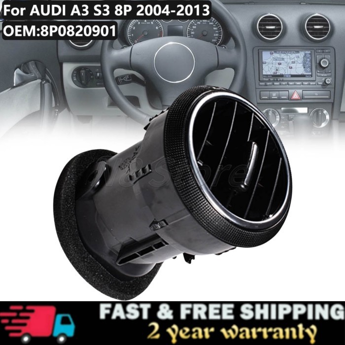 A/C Air Vent Cover Outlet Grille For Audi A3 S3 8P 2004-2013 8P0820901 Front Dash Dashboard Air Ven