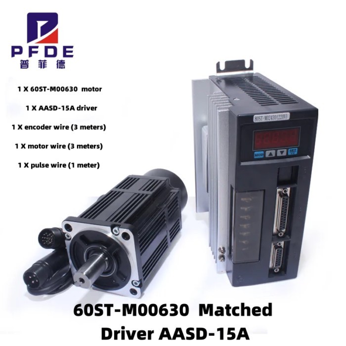 60ST-M01330 M00630 M01930 200W400W600W AC servo motor Single-Phase servomotor ac drive permanent ma