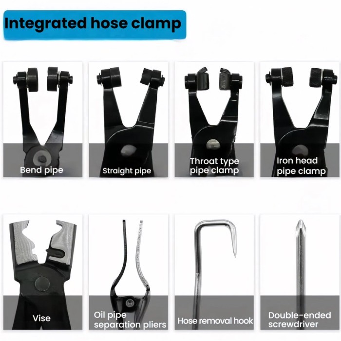 9pcs Hose Clamp Pliers, Long Reach Hose Clamp Tool Remover forWater Hose and Automotive Coolant Rad