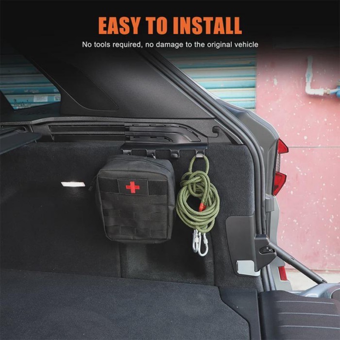 For BMW X5 G05 2019+ Car Trunk Sunshade Slot Hooks ABS Plastic Black Interior Modification Accessor