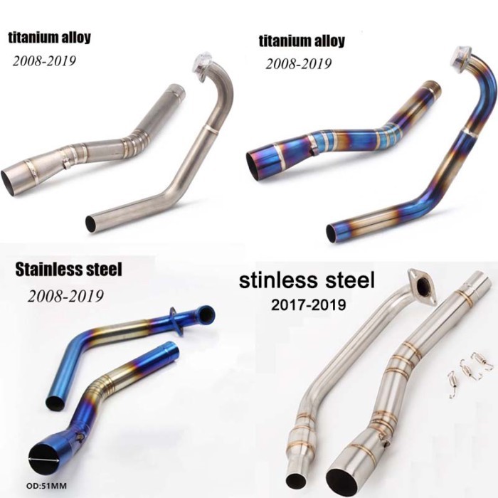 For YZF R 15 MT15 MT-15 2019 R15 V3 2008- 2019 YZF R15 Escape Slip-on Motorcycle Exhaust Muffler Fr