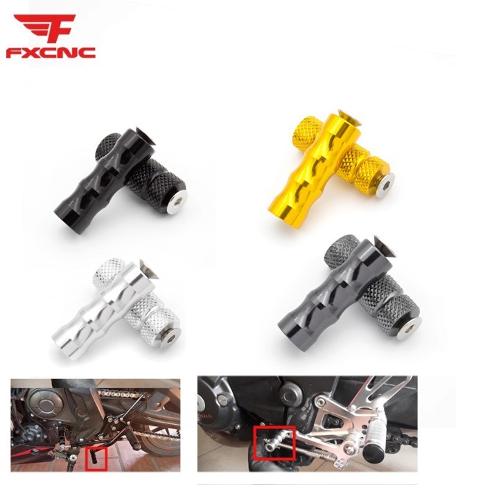 M6 Universal For BMW S1000RR 2015-2020 Motorcycle Gear Shift Brake Lever Toe Pegs Toepegs Pedals Fo