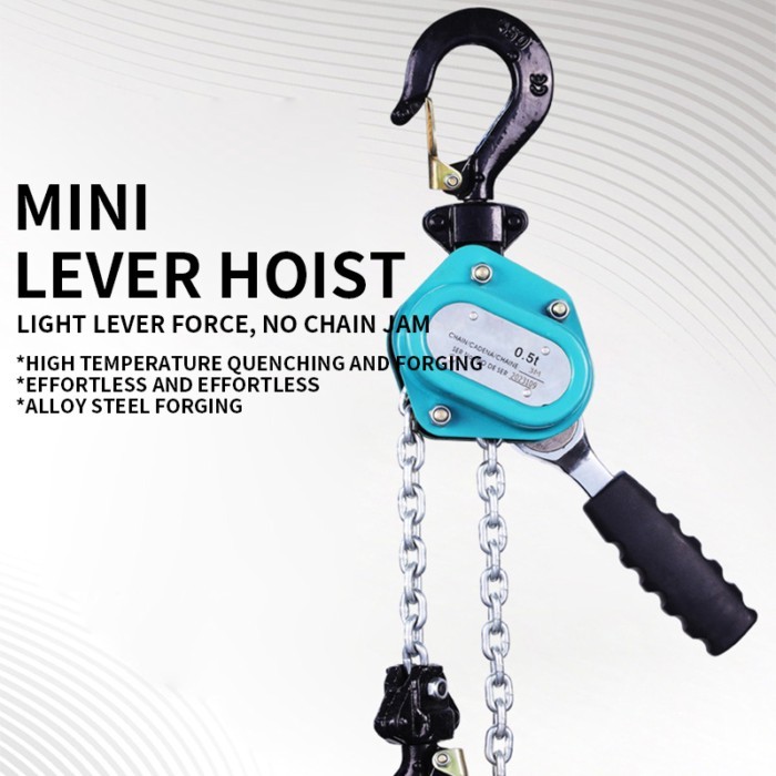 Mini Lever Hoist Chain Block 250KG 500KG 750KG 1.5m 3m  Manual Hoist Hook Chain Handle 2M/min Promp