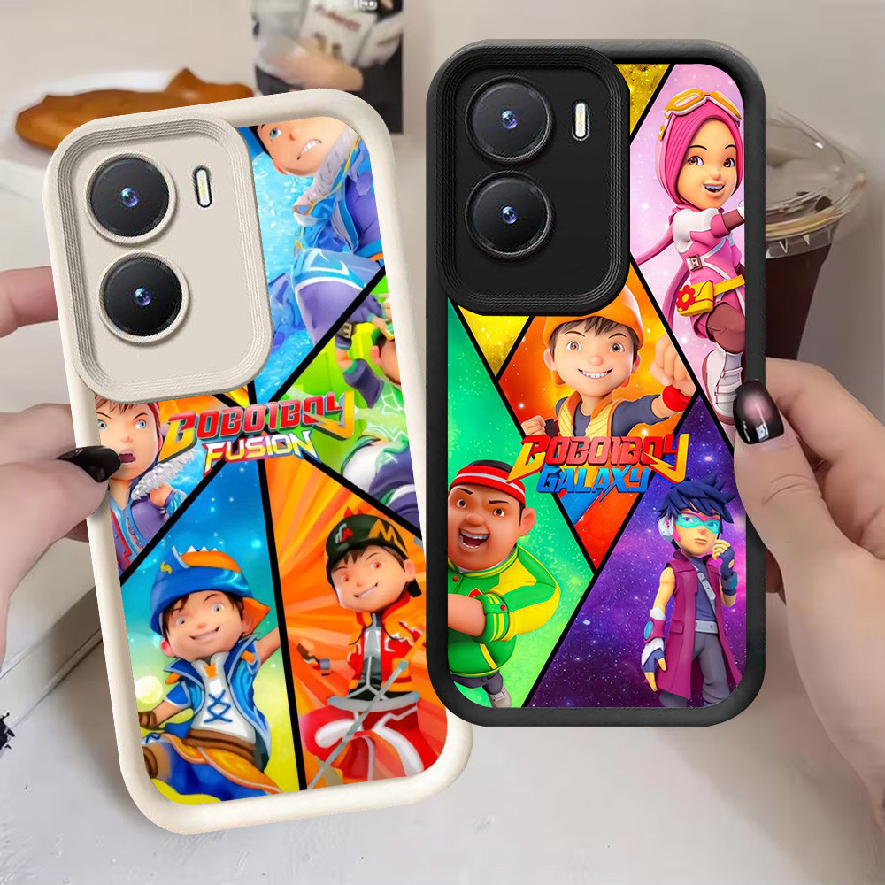 G-59 BoBoiBoy Casing สําหรับ VIVO Y55 V19 Neo T1 Y75 V17 5G สีดําและสีขาว