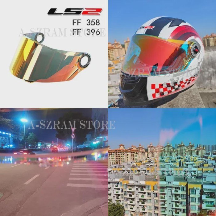 Mirror Visor For LS2 FF352/358/351/369/384/396 Motorcycle Helmet Visor Uv Protection Casco Moto Vis