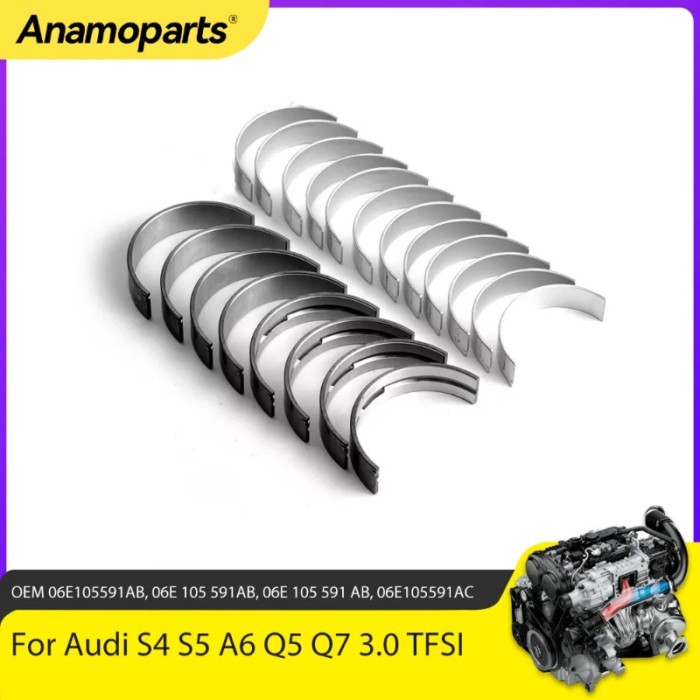 Engine Parts Main Crankshaft Con Rod Bearing Set Fit 3.0 L GAS CMUA CJTC For Audi S4 S5 A6 A6 Quatt