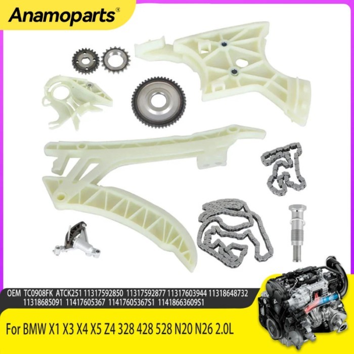 Engine Parts Timing Chain Kit Oil Pump Guide For BMW X1 X3 X4 X5 Z4 328 428 528 N20 N26 2.0L 113175