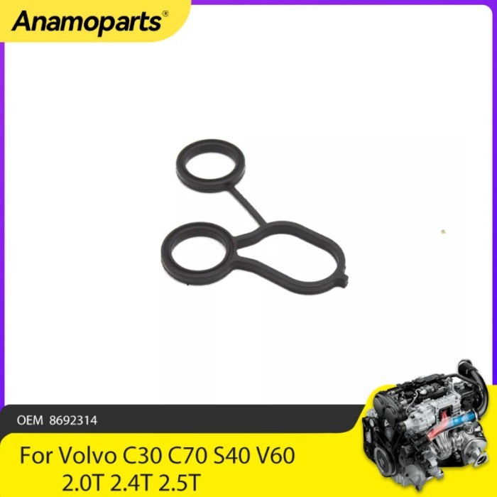 Engine Parts Oil Filter Housing Gasket Kit Fit 2.0 2.4 2.5 Gas For Volvo C30 C70 S40 V60 2.0T 2.4T