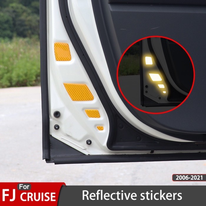 For Toyota FJ Cruiser Reflective Strips Door Reflective Stickers FJ Cruiser Door Opening Warning St