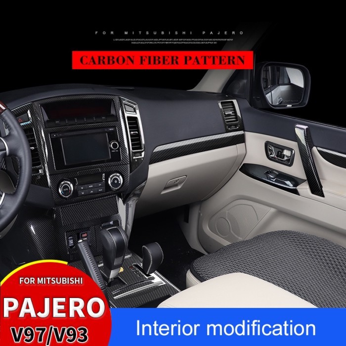 For Mitsubishi Pajero Car Interior Stickers Pajero Carbon Fiber Interior Modification V97 V93 Inter