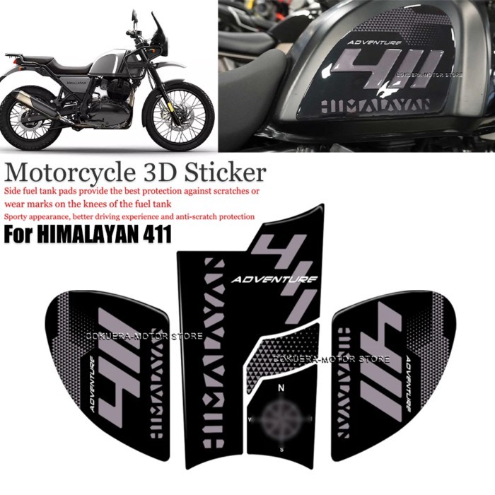 For Himalayan 411 himalayan 411 Motorcycle Accessories Sticker 3D Tank pad  Protector Cover Anti-Sl