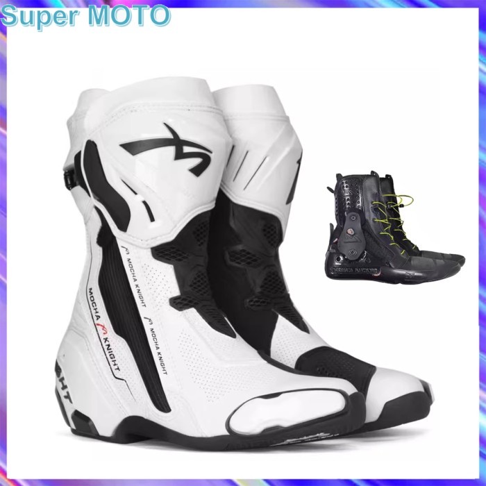BENKIA Mocha Motorcycle Track Riding Boots CE Certification Professional Racing Botas BENKIA Supert