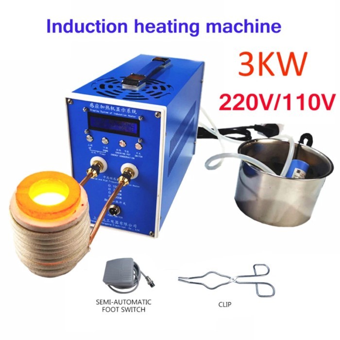 3000W High-frequency Induction Heating Machine ZVS Induction Heater Silver Gold Melting Furnace 220