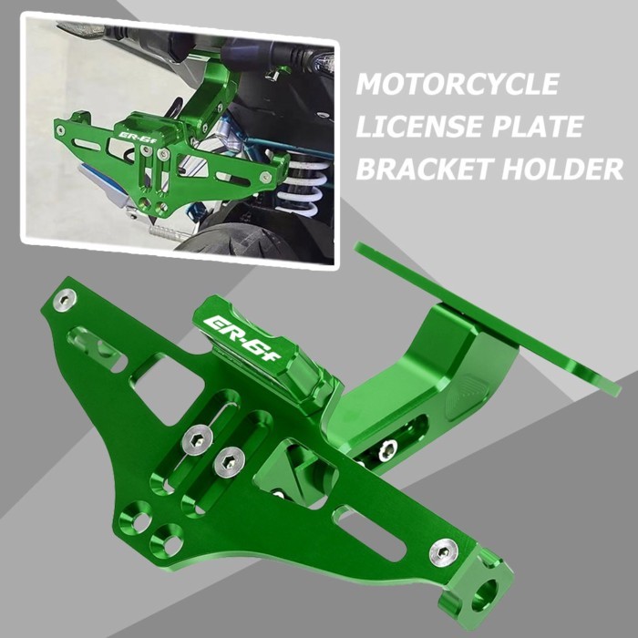 MOTO With LED Light For KAWASAKI ER6F ER 6F ER-6F 2009-2017 2016 2015 2004 Angle Rear License Numbe