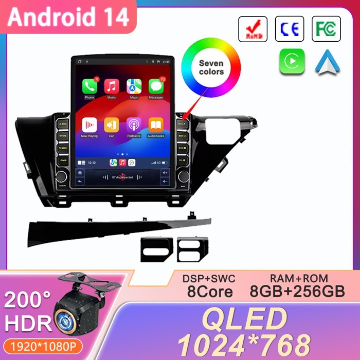 9.7 inch For Toyota Camry 8 XV 70 2017 - 2020  Android Car Radio Multimedia Player Navigation Car G