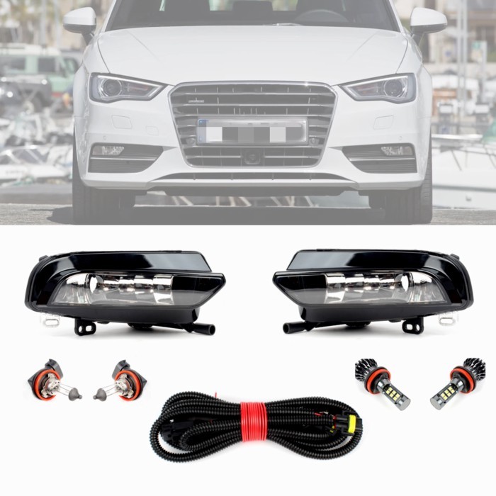 Car-styling Front Fog Ligh 8V0 941 699C/8V0 941 700C Fit For Audi A3 Hatchback  2013 2014 2015 2016