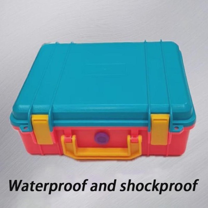 Waterproof Toolbox Storage Organizer Toy Instrument Case Tools Portable Electrician Toolbox Empty H