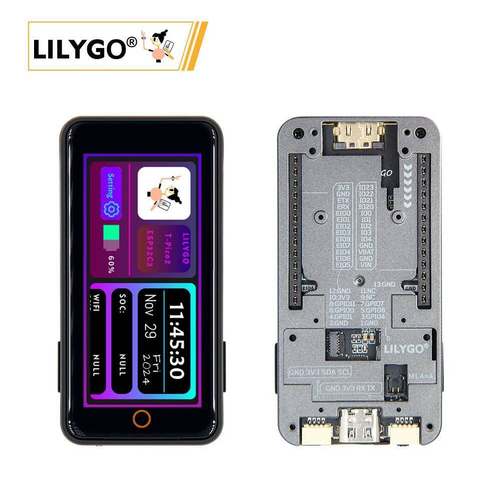 ลิลลี่โก® T-Pico-2350 RP2350 & ESP32-C6 บอร์ดพัฒนาออนบอร์ด 2.33 นิ้วจอแสดงผลสัมผัส LCD HDMI อินเทอร์