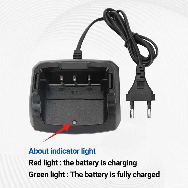 ▥  Uv-5Rh Charger Desktop Base Us/Eu Walkie Talkie UV 5Rh Uv-5Rm Gm-5Rh Two Way Radio Ac