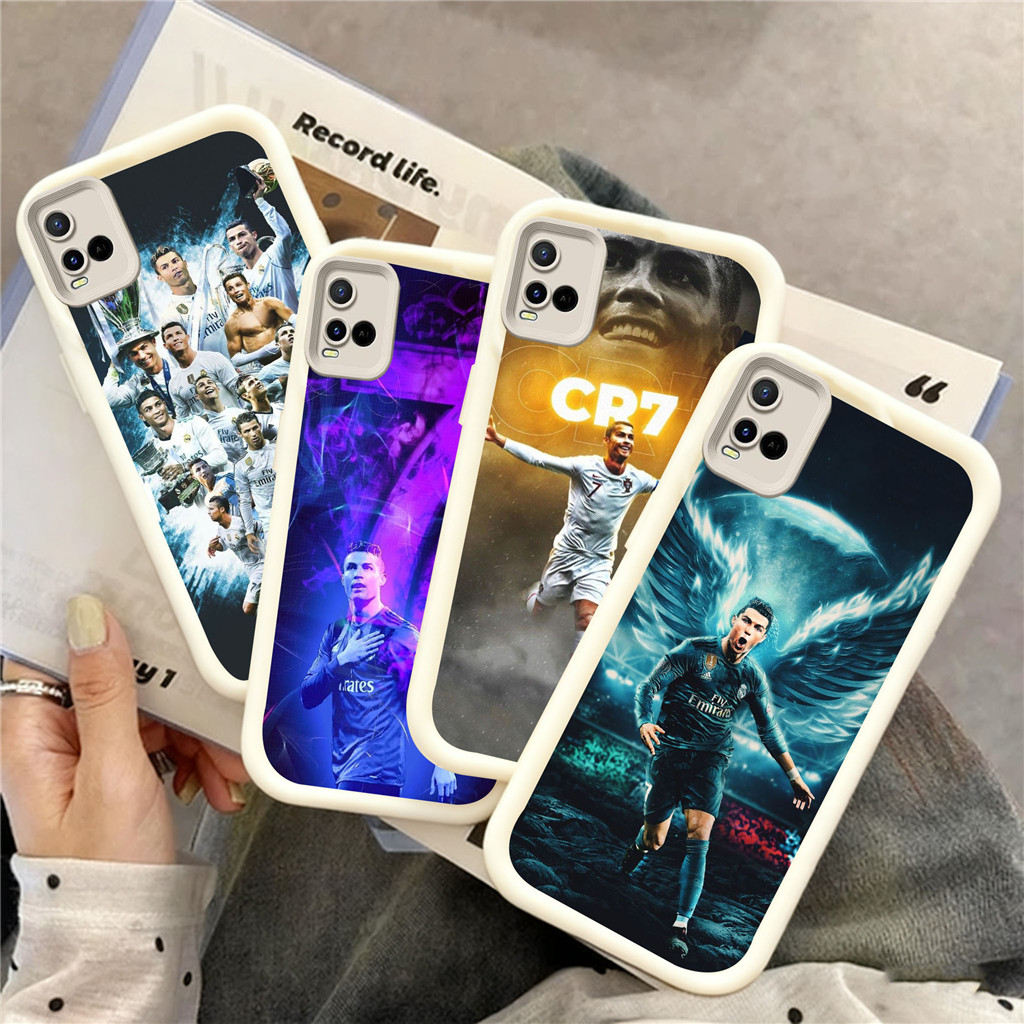 WC34 Ronaldo Casing สําหรับ Hp ชุบ VIVO IQOO S1 V20 Y35 Z9 V40 V15 Z9X Y28 V29E Pro 2024 5G วัสดุ TP