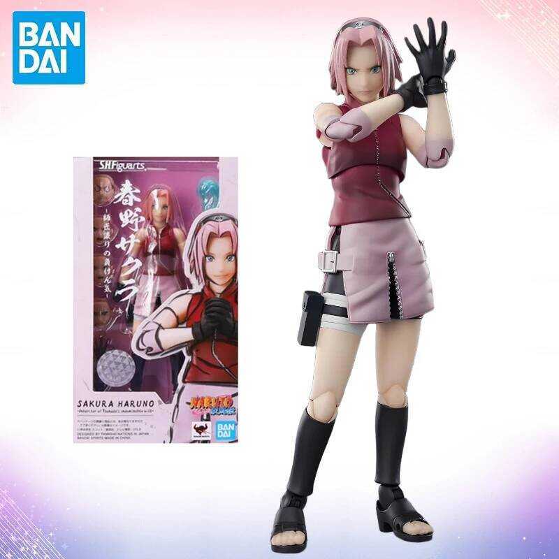 In Stock BANDAI Original Model S.H.Figuarts SAKURA HARUNO Anime Action Figure  Toys Gifts WB